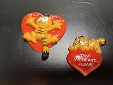 Vintage Garfield Magnet Set ENESCO Heart 1978 & 1981 Valentine picture