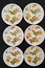 Vintage Melmac Beverly Prolon Dinner Plates Fall Maple Leaf Wheat 10