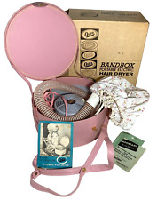 VTG 1960s Oster Bandbox Hair Dryer Pink 241-01 Portable Bonnet Case Org Box Work picture