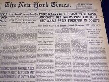 1941 OCT 25 NEW YORK TIMES - KNOX WARNS OF A CLASH WITH JAPAN - NT 1110 picture