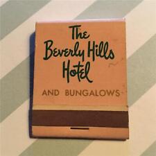 Vtg Beverly Hills Hotel MATCHBOOK Full Rare Older Mid Century Sunset Pink Green picture