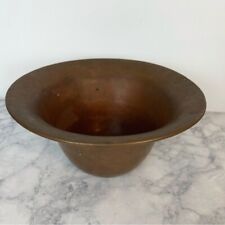 12 in copper wide mouth bowl vintage antique home decor picture