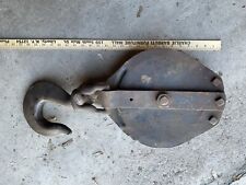 Vintage 24” Block & Tackle W/ Snatch Block 8” Pulley picture