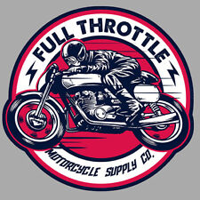 MOTORCYCLE FULL THROTTLE STICKER CAFE RACER MC060 picture