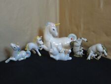 Lot of 6 Ceramic Unicorns Adorable picture