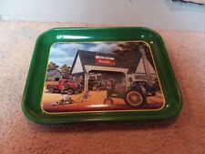 Coca Cola Green Tray issued 1996 Coke Fillin up on Memories - John Deere vtg 13” picture