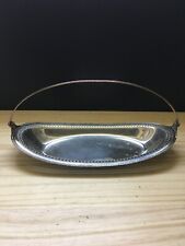 Vintage 1930s P.S. Co. NS Sheffield Silver plated Oval Basket Bread Tray Handled picture