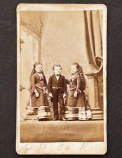 Antique CDV Photo MIDGET Dwarf Short People RICE Family Russia 1890's BIZARRE picture