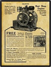 1911 Schmidt Engine Works Gas Engines New Metal Sign: Davenport, Iowa picture