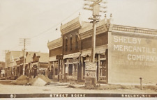 Postcard Real Photo Street Scene Mercantile Store Shelby Nebraska 1911 picture