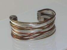 Navajo Angela Martin Multi Wire bracelet Copper Brass Sterling  picture