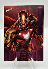 2022 Marvel Metal Universe Spider-Man Pink Light FX Iron Man #36 /75 picture