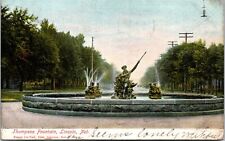 Vtg Lincoln Nebraska NE Thompson Fountain 1907 Old View Postcard picture
