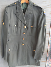 vtg military jacket men 39 Long tag numbered 8405 286 5158 with arm patches picture
