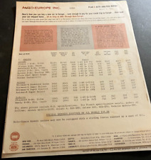 Vintage 1961 Simca Import Order Form - Original 4-Page Dealer Sheets - ENGLISH picture
