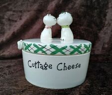 Vtg HOLT HOWARD Cozy Kitten Kissing Cats Cottage Cheese Jar with lid picture