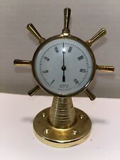 Vintage Hoffritz Ny Brass Thermometer Ship’s Wheel , Made In France picture