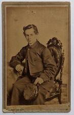 ca. 1860 s CDV CIVIL WAR SOLDIER  in UNIFORM w HAT, PHILADELPHIA by GERMON picture