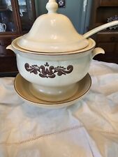 Vintage Pfaltzgraff Soup Tureen With  Ladle And Underplate picture