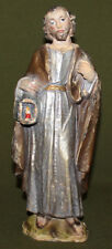 Vintage hand made painted plaster religious figurine Jesus Christ picture