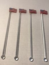 July 4th Drink Stirrers Hard Plastic Set Of 4 Patriotic Picnic BBQ picture