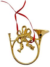 Lenox Kirk Stieff Collection Ornament Ribbon French Horn picture