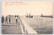 Transportation~SS Princess Henriette From Pier B&W~Vintage Postcard picture