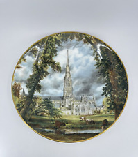 Vintage Crown Staffordshire Collector Plate Salisbury Cathedral John Constable picture