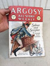 Argosy All Story Weekly  January 1, 1927 Saber and Scepter pulp fiction book mag picture