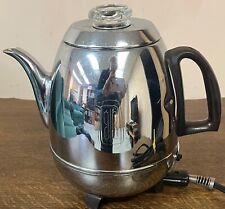 General Electric Automatic Percolator 33P30 Pot Belly Chrome 1960's picture