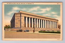 Pittsburgh PA- Pennsylvania, New Building, Mellon Institute, Vintage Postcard picture