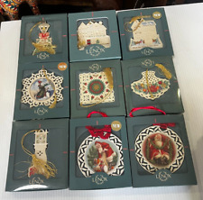 Lot of 9 Lenox China Christmas Ornaments with Boxes Group 2 picture