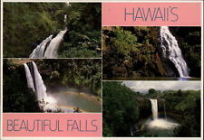 Beautiful Falls Hawaii multiview ~ vintage postcard picture