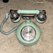 Super cute seafoam vintage rotary dial corded telephone picture