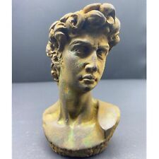 ANCIENT GREEK DAVID HEAD BUST STONE SCULPTURE - AMAZING PATINA picture