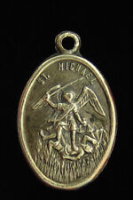 Vintage Saint Michael the Archangel Medal Religious Holy Catholic Guardian Angel picture