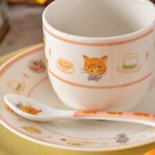 The Cat Returns Spoon & Plate Cat Office Tea Time Japan F/S Studio Ghibli picture