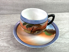 Vintage Hand Painted Scenic Chikaramachi Teacup And Saucer picture