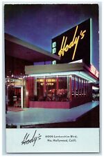 c1950's Hody's Family Restaurant Front Entrance Hollywood California CA Postcard picture