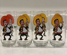 Vintage 1970s Pancho's Mexican Restaurant Glass Lot of 4  picture