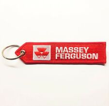 Massey Ferguson Keychain Highest Quality Double Sided Embroider Fabric 1PC USA picture