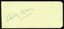 Shirley Mason d1979 signed 2x5 cut autograph on 2-7-48 at Biltmore Theater LA picture