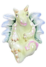 Fenton Glass Iridescent Hp By D Wright Glass Frit Dragon Figurine picture