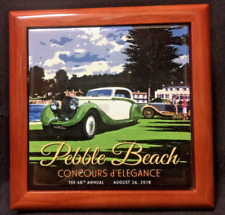 NEW 68th Annual 2018 Pebble Beach Concours d'Elegance Wood Trinket Jewelry Box picture