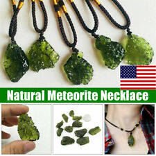 Natural Rare Crystal Green Gem Moldavite Meteorite Impact Glass Pendant-Necklace picture