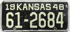 Kansas 1948 License Plate 61-2684 Norton County Man Cave Farmhouse Decor picture