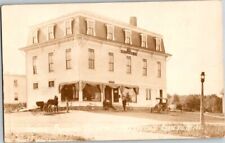 RPPC Abbot Maine Post Office Bicycles Store Grange Hall 329 ca, 1913 -A773 picture