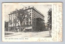 Lewiston ME- Maine, New De Witt House, Antique, Vintage c1906 Souvenir Postcard picture