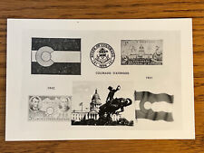 Colorado, CO, RPPC, Statehood Symbols, Flag, Seal, Stamps, Capitol, ca 1950 picture