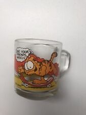 Vintage 1978 McDonald's Garfield & Odie Glass Coffee Mug Cup Jim Davis Collector picture
